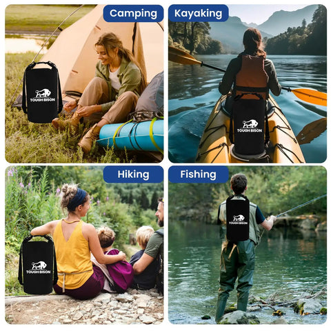 Bear Bag Hanging Kit With 10L Waterproof Bear-Proof Food Storage Bag used in camping, kayaking, hiking, and fishing outdoors