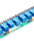 Beefy Eight Channel Relay Module With Optocoupler Isolation For PLC Automation And Industrial Control 12V DC Coil High Or Low Level Trigger