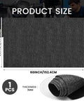 60 By 36 Inch Oil Spill Mat For Garages And Driveways, Heavy Duty Absorbent Floor Pad, Reusable, Waterproof Backing, Dark Color