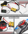 Installation of 2204 2400KV Brushless Outrunner Motor With Transmission And 30A Mini ESC For SCX24 Axial 1 24 RC Car Truck
