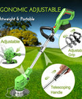 Powerful Cordless Electric Weed Wacker With Battery Power 3 In 1 Stringless Grass Trimmer Lightweight Brush Cutter and Edger in lawn