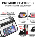 Clear Stadium Bag For Events, Compact Mini Purse With Crossbody Strap, 3 Pocket See-Through Hobo Style Purse displaying phone inside