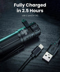 SC32 Pocket Size EDC Flashlight 2000 Lumens Rechargeable SST40 LED 5000K Tail E Switch Ultra Compact Torch with USB-C cable