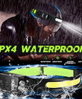 Rechargeable LED Headlamp 1200 Lumens With Motion Sensor 230 Degree COB Wide Beam 6 Lighting Modes tested in rain waterproof