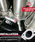 Heavy Duty Split Exhaust Flange Repair Kit Built For Grease Monkeys And Road Trippers Featuring Rock Solid Two And Two Point Five Inch Designs installed on pipes, showcasing the clamp and installation process.
