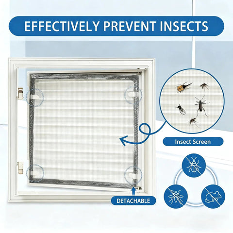 Premium White Aluminum Louvered Access Door For Standard Drywall Walls Delivering Solid Ventilation And Sleek Utility Panel Cover With No Fuss Install And Sharp Home Upgrade Appeal, with insect screen.