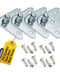 Beefy Heavy Duty 10mm Ball Stud Mounting Bracket For Gas Struts, Lift Support Shock Brackets, Stainless Screw Set, Four Pack