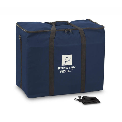Adult CPR Training Manikins Four Pack Featuring Diversity Skin Tones AHA Certified Gear in a navy blue carry case with logo.