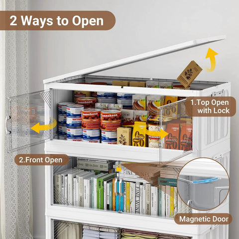 Heavy Duty Stackable Storage Bins With Snug Lids And Smooth Rolling Casters Plus Collapsible Plastic Wardrobe Organizer Sets For Roomy Closets And No Sweat Organization