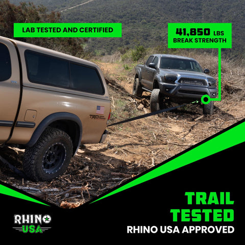 Trail Ready Heavy Duty Shackle Hitch Receiver for Two Inch Hitches, Best Tow Recovery Gear in action on vehicles off-road