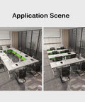 Application scene showing the Heavy Duty Folding Computer Desk With Flip Top Layout And Four Sleek Rolling Casters for meetings.