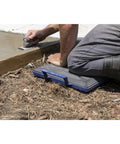 Foam Concrete Kneeler Board With Extra Large Handles, Hard Bottom Padded Knee Pad For Concrete Finishing in use by construction worker