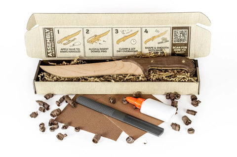 DIY Wooden Knife Making Kit For Kids Teens And Adults - Real Wood Craft Gift with tools and materials included