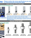 Four Inch Heavy Duty Stem Caster Set Of Four With One Half Inch To Thirteen UNC Threaded Swivel Casters, diameter guide