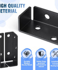 Beefy Heavy Duty Metal Deck Railing Bracket Connector For Vinyl Fence Panels To Posts Adjustable Mount with black finish