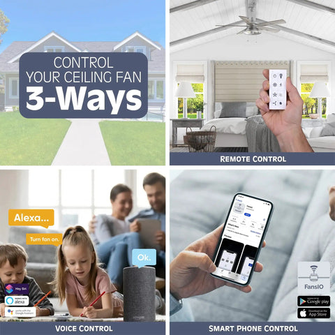 Smart Ceiling Fan Remote With Wi Fi Enabled Connectivity Works With Alexa And Google Assistant 3 Speed Remote Control