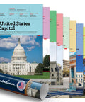 Eight Poster US Government Buildings Set For Classrooms 12 By 18 Inch Wall Posters Social Studies Capitol White House set