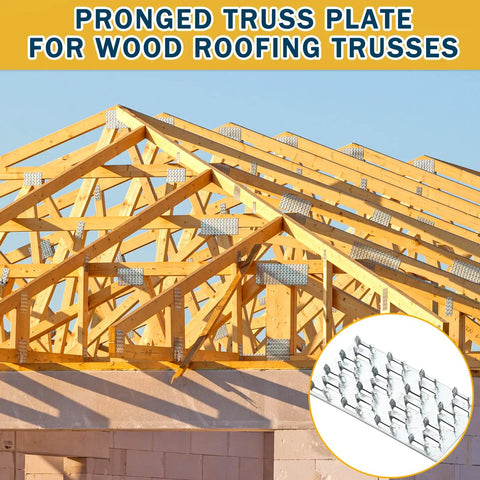 Hella Sturdy 40 Pack Galvanized Truss Mending Plates 2X4 Inch Steel Tie Brackets Roofer Approved With Deep 8Mm Nail Teeth For Heavy Duty Wood Construction Frames