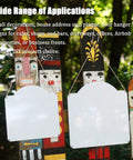 Six Pack Ten Inch Sublimation Metal Sign Blanks For Doors And Walls Two Sided Aluminum Address Plaque Hangers Outdoor Display