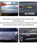 Two Pack Student Driver Magnets for Car Highly Reflective Stickers for Doors Trunk Hood and Bumper Universal Removable Be Patient New Driver Magnet Yellow on car rear and side