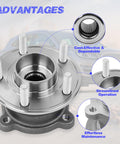 Rear Wheel Hub Bearing Assembly For 2013-2019 Escape And 2015-2019 MKC with roller bearings, HA590479 And 512500, front view