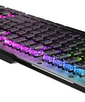 Premium Mechanical Gaming Keyboard Delivers A Sick Performance With A Durable Skeletal Steel Frame Buttery Smooth Keys And Epic Rgb Backlighting For Gamers Seeking A Truly Fire Setup, RGB-lit keys.