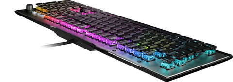 Premium Mechanical Gaming Keyboard Delivers A Sick Performance With A Durable Skeletal Steel Frame Buttery Smooth Keys And Epic Rgb Backlighting For Gamers Seeking A Truly Fire Setup, RGB-lit keys.