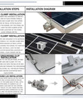 Solar Panel Mounting Kit For 12 To 15 Panels For Shingle Roof Adjustable With Clamps And L Shape Brackets Installation Guide