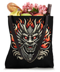 Fan Favorite Dragon Boat Racing Inspired Tote Bag For Dragon Boat Festivals And Races Vibrant Artwork Lightweight Sports Gear Gift For Fans And Crew Must Have with dragon design, filled with groceries.