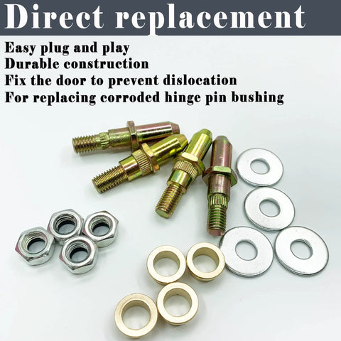 Door Hinge Pin And Bushing Pro Grade Repair Kit For GM Trucks And SUVs Including Silverado Sierra Tahoe Suburban Yukon Avalanche