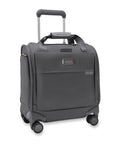 Go To Cabin Spinner Carry On Luggage For Travel, Softside Rolling Bag With Wheels, Fits Under Plane Seat, Steel Gray, side view