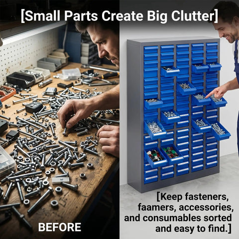 Heavy Duty 100 Drawer Rustproof Metal Hardware Organizer For Screws Bolts Fittings Fasteners With Industrial Grade Corrosion Resistant Build Keeps Your Shop Badass Organized And Looking Sharp