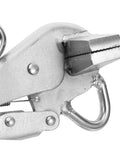 Close-up view of Adjustable Welding Clamp Pliers With Wide Flat Duckbill For Auto Body Sheet Metal Repair and Vehicle Maintenance