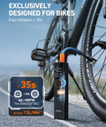 L8 Electric Bike Pump Portable Tire Inflator With Pressure Gauge Auto Shut Off 150 PSI Fast Inflation Rechargeable USB C