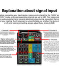 Diagram of 4 Channel Audio Mixer With Dual Wireless Microphones Bluetooth MP3 USB Interface 48V Phantom Power Echo Equalizer Killer