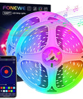 Led Strip Lights For Bedroom 100 Ft Twin Rolls Music Sync RGB Color Changing With App Control For Party And Home Decor