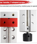 High Precision DIY Engraving Machine Jaw Clamp for Metal Mold Making, T-shaped screw, roller handle, adjustable design.