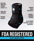 Go To Ankle Brace For Women And Men with lace-up design, adjustable support, and side stabilizers for sports recovery and injury relief.