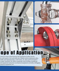 Kickass M5 T Slot Drop In Bolts With Hexagon Flange Nuts 80 Pc Kit mounted on aluminum profile with various applications.