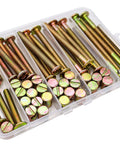 All In One Crib Hardware Replacement Kit With 25 M6x40mm 50mm 60mm 70mm 80mm Socket Cap Screws And Barrel Nuts in box