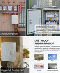 Heavy Duty Steel Electrical Enclosure With Weatherproof Lockable Build And Din Rail Mount For Solar And Industrial Wiring Offers Built Different Corrosion Shield For Wall Installations mounted on utility pole with moisture and dustproof features.