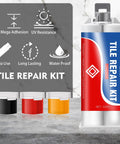 Tile Repair Kit With Color Matching Porcelain Repair Paste For Bathtub Sink Ceramic Marble Granite Quartz And Acrylic To Fix Cracks Chips Holes Scratches Dents And Reattach Missing Pieces Quick And Easy DIY 3.4 Oz