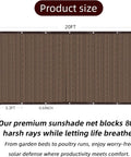 Mocha Shade Cloth With Grommets And Ropes For Outdoor Patio Pergola 80 Percent UV Blocking Sun Shade 10 By 20 Feet Mesh Cover