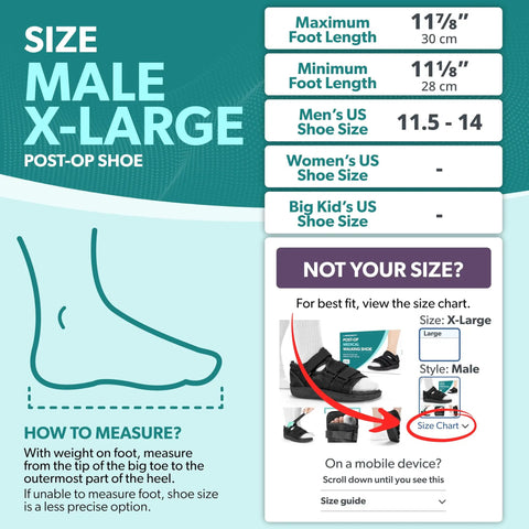 Post Op Walking Shoe With Adjustable Orthopedic Boot For Foot Surgery Delivers All Day Comfort And Easy Walk For Broken Foot And Toe Stress Fractures Men And Women XL With Cushioned Insole For Extra Support