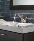 Single Hole Bathroom Faucet In SpotShield Brushed Nickel With Drain Assembly And Worry Free Drain Catch One Handle Design