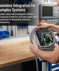 Tough As Nails Stainless Steel Flexible Conduit And Wire Loom Cable Sleeve Tube For Compact Spaces being installed in a control panel.
