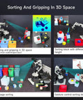 6DOF Programming Robotic Arm Kit With 3D Adaptive Gripping And Embodied Intelligence Pro Grade AI Model For Mechanical Engineers Python Friendly Control Standard Nano 4GB With ROS Master Compatibility sorting objects in 3D space
