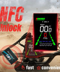 Dashboard and NFC key of All Terrain Electric Fat Tire Dirt Bike For Adults And Teens With 35 MPH Top Speed 1500W Peak Motor