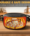 All In One Cast Iron Dutch Oven And Skillet Lid Pre Seasoned Heavy Duty Cookware showing bread baking process