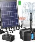 8W Solar Pond Filter With Built In 3600mAh Battery Backup And Water Pump For Ponds Fish Tanks Bird Baths Waterfall Garden